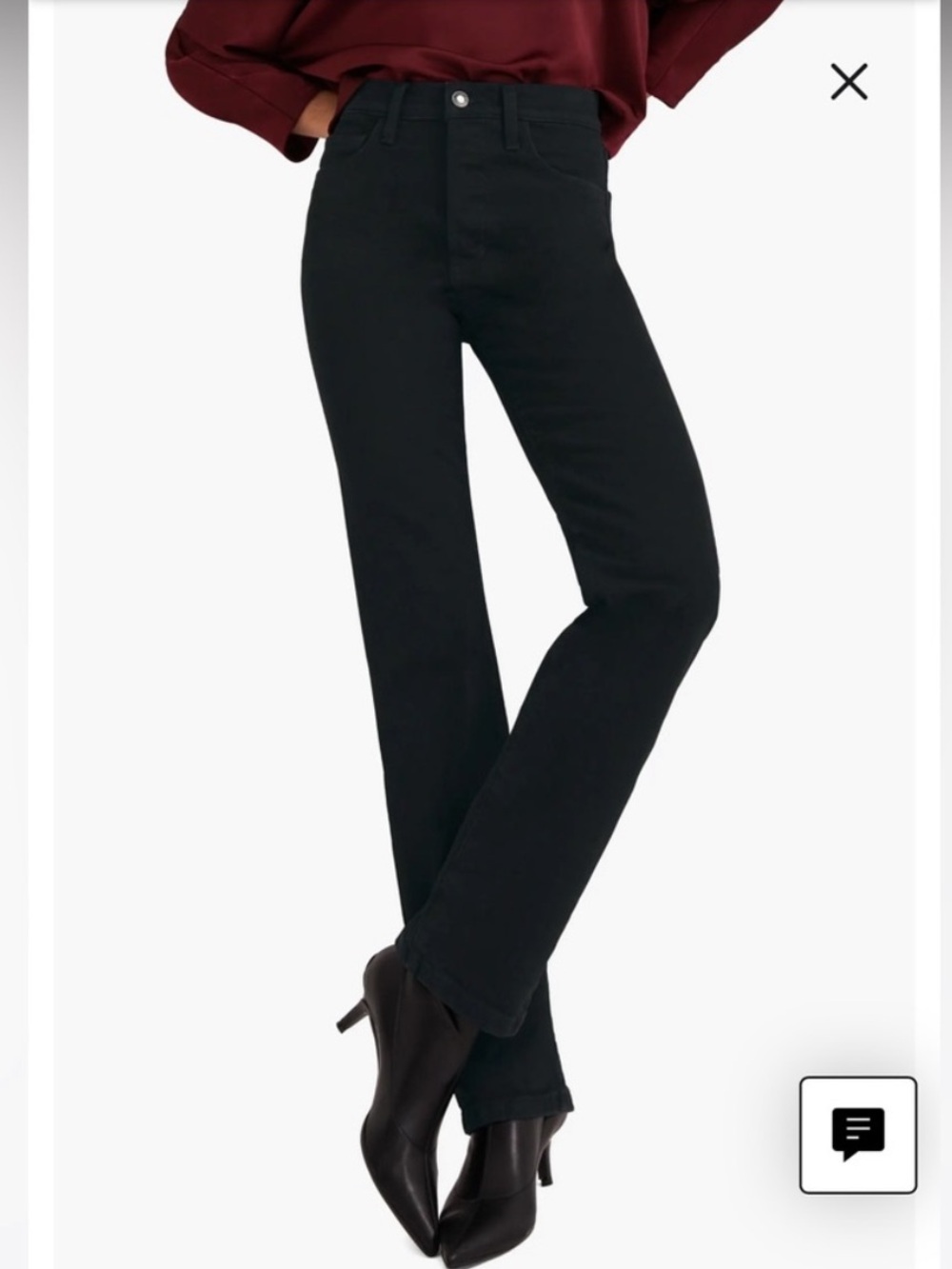 FAVORITE DAUGHTER The Vivi Straight Jeans in Kingsley Black Size 26